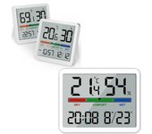 Reloj despertador electrónico , Temperatura y humedad, Magnético multifunción, pantalla LCD grande, con termómetro Digital , Reloj de mesa para Escritorio,  Reloj de mesa multifunción