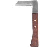 Cuchillo para pezuñas de acero en forma de L, mango curvo ergonómico, herramienta para recortar pezuñas de caballos de granja, hoja única para mano derecha