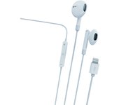 myway auriculares estéreo lightning con micrófono blanco