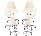 Pack 6 Sillas Dami Office - Beige