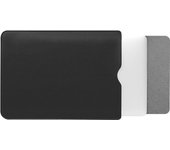 Funda de piel sintética para portátil MacBook Air de 15 pulgadas con chip A2941 M2, interior suave y acolchado grueso, funda para portátil de viaje (negro)