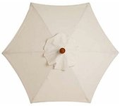 Funda de recambio para parasol de 6 varillas - 3 m - Impermeable - Anti-Ultravioleta - Blanco
