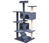 vidaXL Rascador de Gatos con Poste Rascador Sisal Altura 125cm Mascotas Color Beige,  Gris,  Azul oscuro y mas
