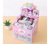 New Sanrio 30/60pcs Eraser Kawaii Hello Kitty Kuromi Cinnamoroll Pumping Eraser Student Stationery Supplies Children's Toys