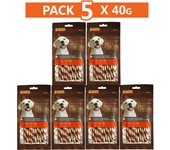 Yommy 40g-1Kg Barritas Masticables para Perro 4-6mm, Golosinas Sticks para Perro, Snacks de Piel para Perros
