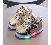 Children Luminous Shoes Boys Girls Hello Kitty Shoes Flashing Lights Fashion Sneakers Toddler Little Kid LED Sneakers