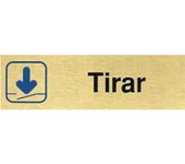 Placa aluminio oro 150x45 tirar