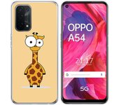 Tumundosmartphone Funda Gel Tpu para Oppo A54 5G / A74 5G diseño Jirafa Dibujos