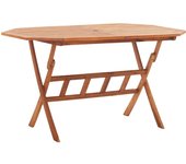 Mesa de jardín plegable madera maciza de acacia 135x85x75 cm