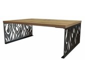 Mesa de café Germantown 108 , Muebles ES, Aglomerado laminado, Roble, 100 x 70 x 45cm