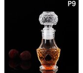 1Pc 50ml Whisky Glass Liquor Bottles With Screw Cap For Alcohol Carved Perfume Honey Jar Mini Container Wedding Handmade Gift