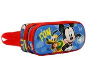 Disney Mickey Mouse Fun 3D Double Pencil Case, Multicolour