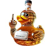 Botella de whisky con forma de pato dedo medio, divertida jarra de whisky con forma de pato para hombre, botellas de whisky de 10 oz, divertidas botellas de vino con forma de estatua de pato, regalo de broma único para bar, hogar y oficina (botella A