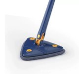 Trapeador triangular Upattend, giratorio 360°, con escurridor automático, ideal para limpiar pisos, techos, esquinas y vidrios (azul)