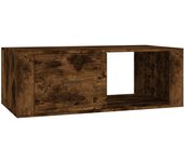 vidaXL Mesa de centro madera contrachapada 100x50,5x35cm Blanco, Negro, Blanco brillante Mesita de Salón o Comedor o Auxiliar Mesa de Café Meuble Salón
