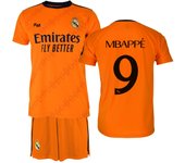 Real Madrid Conjunto fútbol Segunda Equipación Para Niño, Vini JR, Bellingham, Mbappe, Modric, Sin dorsal. Producto Oficial Licenciado-Réplica Temporada 2024/25. Ropa Deportiva Liga de España. Equipación Compuesta Por Camiseta y Pantalón.