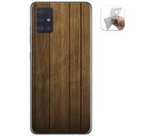 Tumundosmartphone Funda Gel Tpu para Samsung Galaxy A51 diseño Madera Dibujos
