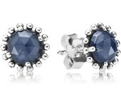 Pendientes de Aro en Plata de Ley Joyas Brillantes de Medianoche 290561NBC，Incluye Caja Original