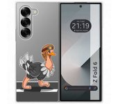 Tumundosmartphone Funda Carcasa Dura Transparente para Samsung Galaxy Z Fold 6 5G diseño Avestruz Dibujos
