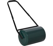 Outsunny Rodillo para Césped Ancho 50cm Ø30cm Rodillo de Césped de 30L Relleno de Arena o Agua con Mango en U para Jardín Granja Verde Oscuro