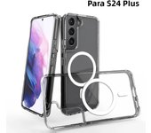 Original Magnet Cover For Magsafe Clear Case Samsung Galaxy S23 Fe S22 S24 Ultra S21 Plus Z Flip Fold 6 5 4 3 Acrylic Silicone