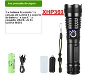 2024 Ultra Powerful Flashlight 800W Rechargeable Torch Light 10000mAh XHP360 High Power LED Flashlights 5000M Tactical Lantern