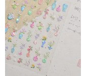 1pcs Cute A bag of Starfish Nail Charm Stickers 3D Jelly Ocean Fish Bubble Adhesive Nail Sticker DIY Summer Nail Art Decorations