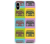 Funda compatible con iPhone X - XS - Radiocasettes Colores