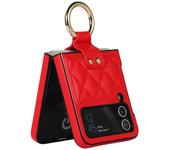 Ring Holder Case for Samsung Galaxy Z Flip 4 Case Leather Luxury Fashion Shockproof Case for Samsung  Z Flip 3 4 Flip5 5G Cover