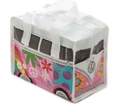 Puckator Bolsa Refrigerante Ideal Para Llevar la Merienda o El Almuerzo Bolsa Termica Portatil Con Cremallera Modelo Camper Caravana Rosa