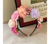 Colorful Floral Garland Sweet Hair Hoop Hair Ornaments Children Flower Headband Simulation Flower Headwear Bridal Crown Wedding