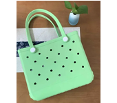 【COIULNI&KLUVM】Large Boggs Beach Bag Summer EVA Beach Basket WomenTote Bag Holes Waterproof Handbag Pouch Shopping Shoulder Bag