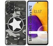 Tumundosmartphone Funda Gel Tpu para Samsung Galaxy A72 diseño Camuflaje 02 Dibujos