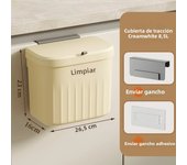 Wall Mounted Garbage Bin Kitchen Hanging Kitchen Waste Dedicated Living Room Bathroom Cabinet Paper Basket Large Garbage Bin