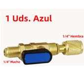 Air Conditioning Refrigerant Ball Valve 1/4" SAE Straight Shut-Off Valve for R134A R410A R22 R12 Charging Hoses AC Refrigerant