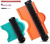 Medidor de contorno con bloqueo, 2 unidades, medidor contornos de formas anchas de 5" y 10", calibre para esquinas,