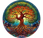 Wood puzzle new green life tree theme personalized 3D puzzle leisure adult children gift education toy high difficulty A3 game