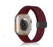Magnetic Silicone Strap For Apple watch band 44mm 45mm 49mm 40mm 41mm 42mm 38mm correa Bracelet iWatch Series 7 8 se 6 9 ultra 2