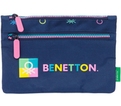 Portatodo Gde. 2 Cremalleras Benetton "Cool" 23X16X3Cm (Safta 812450033)