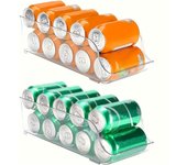 Household Refrigerator Storage Box, Kitchen Refrigerator Large Capacity Stacked Storage Rack, Organizing Water, Snacks, and Cans