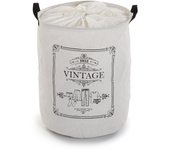 Versa Adele Cesto de ropa con asas, Para Cocina, baño o vestidor, Medidas (Al x L x An) 30 x 4,3 x 30 cm, , Color Blanco