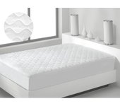 HIPERMANTA. Protector colchón ACOLCHADO IMPERMEABLE. Ideal para niños y ancianos por su IMPERMEABILIDAD y ABSORVENCIA. ANTIÁCAROS. Fácil de colocar. Para CAMA de 90, 105, 135, 150 y 180 cm.