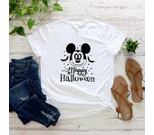 Disney Cartoon Happy Halloween Costume Jack Skellington Mickey Print Women's Magic Kingdom Fashion Disney Holiday T-Shirt