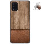 Tumundosmartphone Funda Gel Tpu para Samsung Galaxy A31 diseño Madera 09 Dibujos