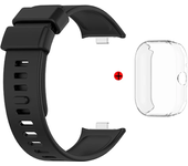 For Redmi Watch 4 Strap Case Soft Full Screen Protector Plating Cover Casing Classic Silicone Smart Watch Band Straps