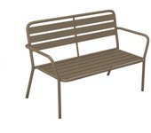 Vente-unique - Banco de jardín de metal - Topo - MIRMANDE de MYLIA