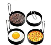 Anillo de huevo de acero inoxidable, 4 piezas de molde de tortilla de acero inoxidable, cocinar huevo