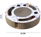 Cat Scratching Toys  Nail Scrapers Polishing Machines Corrugated Paper Wear Resistant Disc Shaped Turntable Balls Pet Products