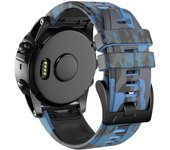 Correa de Silicona para Garmin Fenix 8 - 51mm / Fenix 7X Pro / Fenix 6X Pro / Enduro 3 / Epix 2 Pro 51mm, Colores Camuflaje Militar Conectores Quickfit 26mm