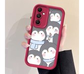 Cartoon Cute Penguin Cover Phone Case for Samsung Galaxy A55 A25 A14 A15 A24 A35 A22 A23 A32 A52s A53 A73 Soft TPU